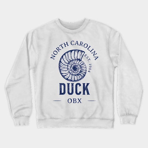 Duck, NC Summertime Vacationing Seashell Crewneck Sweatshirt by Contentarama